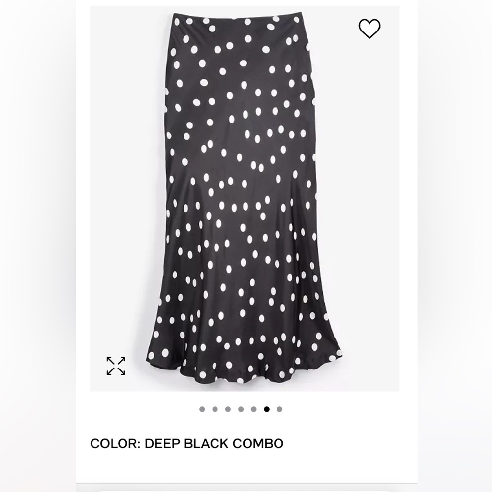 Women's Dot-Print Midi Slip Skirt,